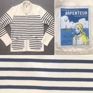 ARPENTEUR Nautical Striped Zip Cardigan -France